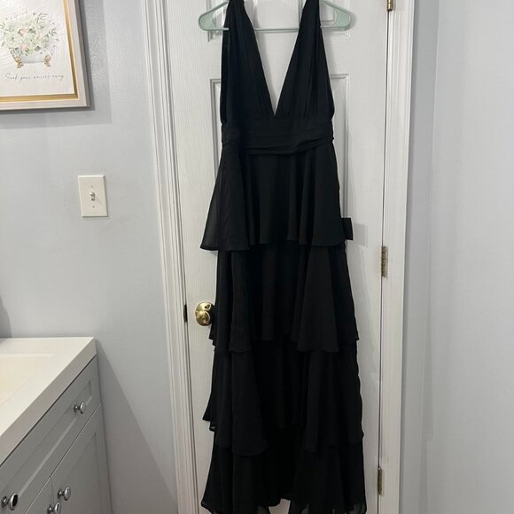 Black Ruffled Lulus Dress - Picture 1 of 4